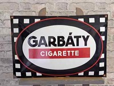 GARBÁTY Emailschild 23,6x15,7" (60x40cm) Retro Zigarettenmarke Vintage großes...