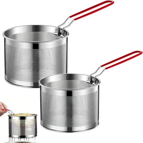 Edelstahl frittierkorb set - edelstahl,