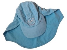 HYPHEN Kinder Kappe Nackenschutz Gr. 80 Blau Casual Polyester Sonnenhut