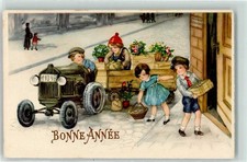 39196833 - Bonne Annee Neujahr Trecker Kinder Geldsack HWB Alabster Serie 5339