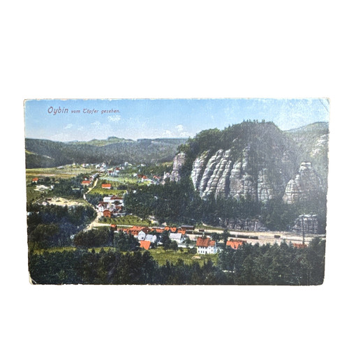 Postkarte oybin ortsansicht - postkarte,
