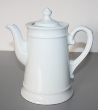 Alte Kanne - Kaffeekanne weiß H 16,5 cm, dickes Porzellan