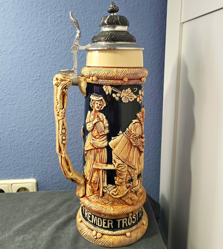 Steingut bierkrug mit - bierkrug,