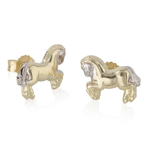 Paar ohrstecker pferd karat - ohrstecker,