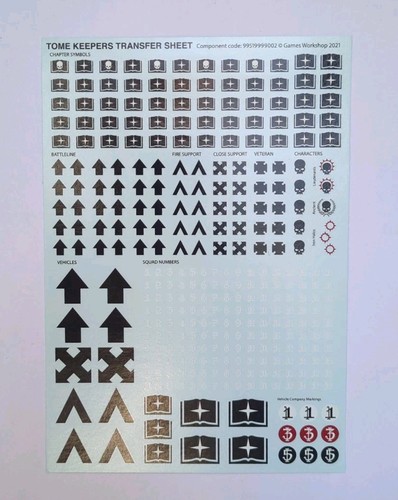 Tome keepers transfer sheet - tome,