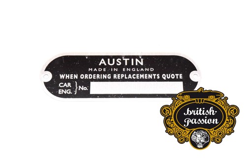 Typenschild austin healey - typenschild,