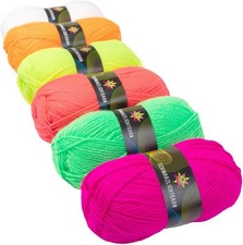 6x 50g Neon Wolle Garn