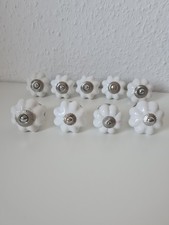 ** 9 unterschiedliche Keramik Schrankknöpfe in Weiß * Landhausstil **