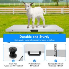 300kg Digitalwaage Paketwaage Veterinärwaage Große Tierwaage LCD Plattformwaage