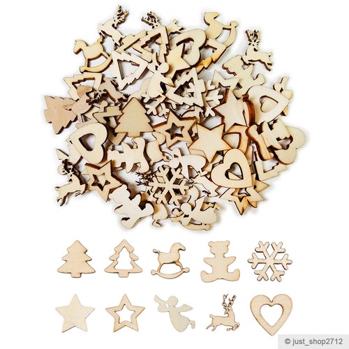 100 holz ornamente - 25/50/100,