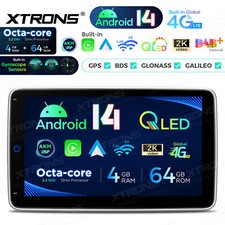 XTRONS 10,1" QLED Android 14 Autoradio Octa Core 4G+64GB 1DIN GPS Navi Gyroscope