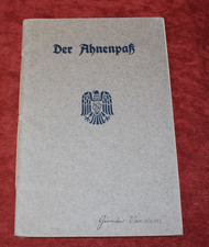 Ahnenpaß Stammbaum Buch Heft