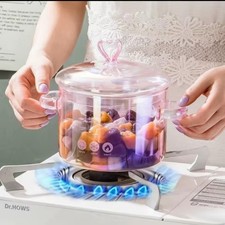 Asthetischer Rosa Glas Topf