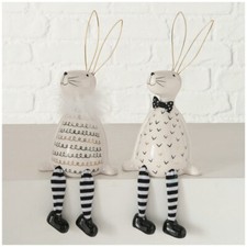 260974 Kantenhocker Hase Jano 28cm Keramik 2fach sortiert Osterdeko Ostergeschen