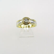 Wert 1600,- Brillant Ring in 585 / 14 Karat Bicolor Gelbgold Weißgold