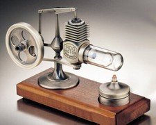 Krick 22101 Stirlingmotor Altsilber montiert Neu OVP