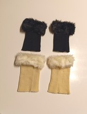 Beinstulpen 1x schwarz 1x