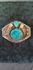 Indianer Navajo Gürtelschnalle/ Buckles Türkisen Bärenkralle  925 Silber