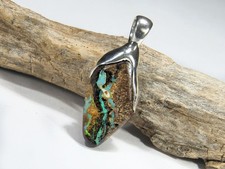 Opal Anhänger, Boulder Opal
