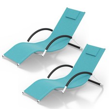 2er set gartenliege liegestuhl - set,
