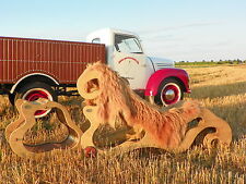 Feuerstuhl Liegestuhl mit Kaminholz Wagen  Kaminstuhl Sessel  Kamin Möbel 