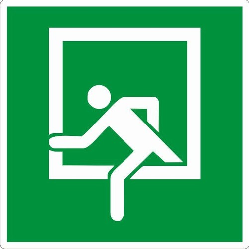 Notausstieg rettungszeichen - notausstieg,