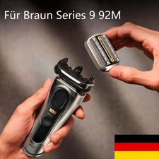 Für Braun Series 9 92M Ersatz-Scherkopf Komplettset Silber/Gold SyncroPro