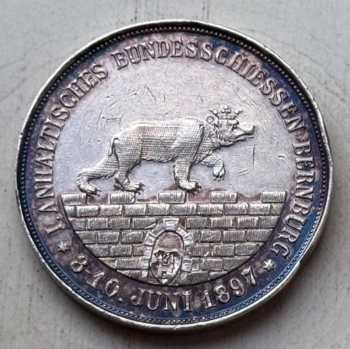 Anhalt bernburg stadt medaille - anhalt,