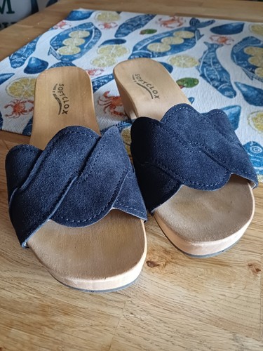 Damen sandalen softclox blau - damen,