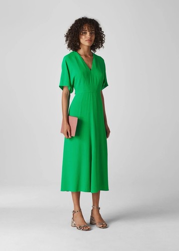 Whistles grünes zelena kleid - whistles,