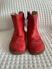 CHÉRIE Italienisch Schuhe Mädchen Stiefeletten Echtes Leder Rot Gr. 21