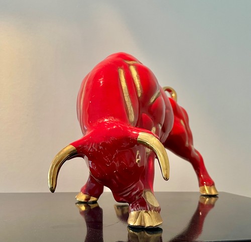 Vintage keramikfigur roter - vintage,