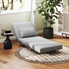 HOMCOM Schlafsessel, Klappbett mit Bettfunktion, Lendenkissen, für Wohnzimmer