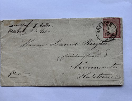 Brief bremen neumünster 1875 - brief, -neumünster