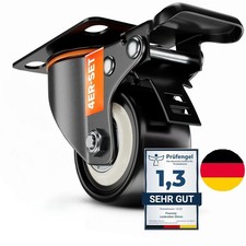 PEARWAY® Schwerlastrollen 50-150mm Industrierollen Möbel Lenkrollen mit Bremse