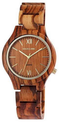 Holzuhr damen frauen gold - damen,
