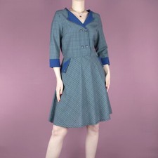 Vintage 70er 80er blau kariert