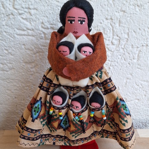 Stoffpuppe rapachito navajo - stoffpuppe,