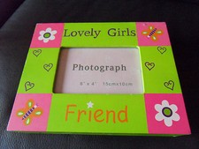 Grün-pinke Holzbox mit Klappe * Lovely Girls * Fotobox * Holztruhe