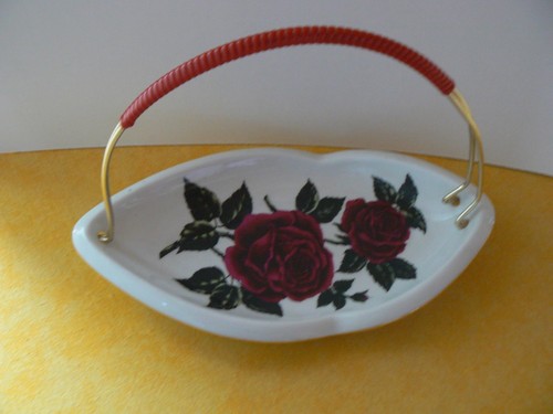 Anbietschale rosendekor - anbietschale,
