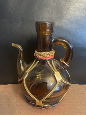 Braunglaskaraffe, Vintage Glaskaraffe, Geschirr, Dressing, Olivenöl