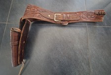 Holstergürtel Westernholster aus Mexiko Leder braun geprägt