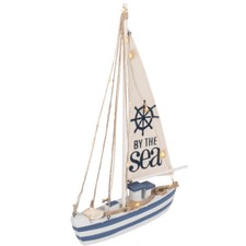 Segelschiff 39cm Deko Holz mit