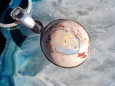 Tolle Farben!!  Großer Mexikanischer Feueropal Anhänger   (E25)