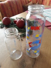 2 NUK Glasflaschen - ca 200 ml Nukolino Collection + die kl. NUK ca. 100 ml 