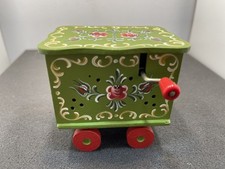 Spieluhr Holz Drehorgel 8 x 9