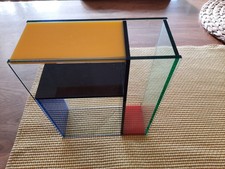 Pierre Mondrian Multicoloured Acrylic Vase Large Yellow Red Blue Postmodern Art