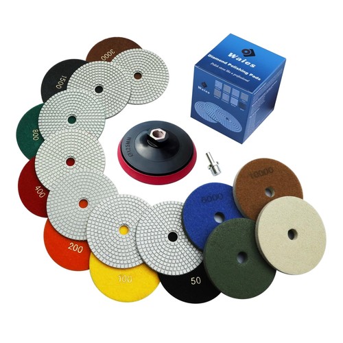 Diamant schleifpad set 125mm - diamant,