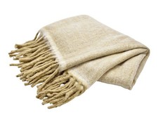 Flauschige Mohairdecke beige