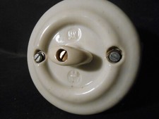 Porzellan Licht Wechselschalter UP weiß kein Bakelit rund Schalter Steckdose V&H